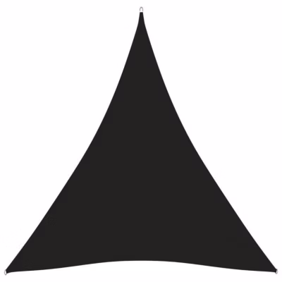 vidaXL Voile de parasol Tissu Oxford triangulaire 3x4x4 m Noir