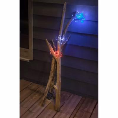 Guirlande 3 étoiles à suspendre ou planter de 3m- LED blanche ou multicolore- 15 Lumens- Eclairage extérieur Jardin