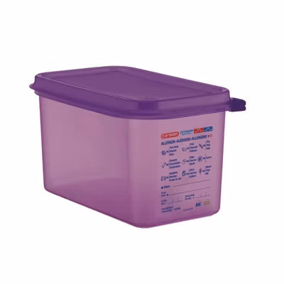 Bac Hermétique Violet Anti Allergénique 4,3 L GN 1/4 – Araven