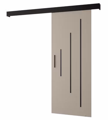 Portes coulissantes Salwador Y 90×204 cm (Cachemire / Noir / Noir)