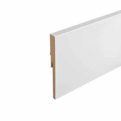 Nordlinger Pro Plinthe droite  100032 MDF 120 mm  Blanc  Lot de 5 – Finition intérieure