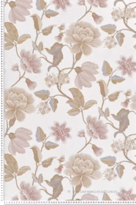 Papier peint vinyle sur intissé Fleur L.10.05 x l.0.53 m.  – Réf. MC-IC3101