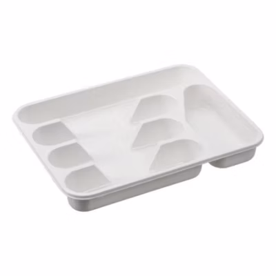 Range Couverts 5 compartiments Blanc ou Argent – Blanc