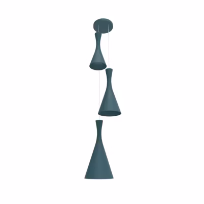 LUMICOM – JAQUELINE COMPO Suspension, 3x E27, max 42W, métal, bleu méditerranéen, D.40cm
