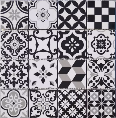 DECORA MOSAICOS Boite de carrelage mosaïque ARLES Noir 29×29 cm
