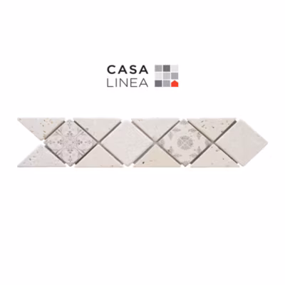 LISTEL RENAISSANCE DIAGONAL DECOR NAT 1 PIÈCE 6.5 X 32 CM CASA LINEA