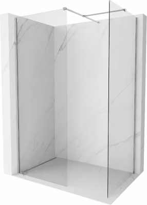 Mexen Kioto-X paroi de douche Walk-in 140 x 120 cm, transparent 10 mm, chrome – 800-140-202-01-00-120-X