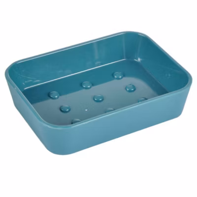 Porte Savon Soft Touch « Vitamine II » 12cm Bleu émeraude