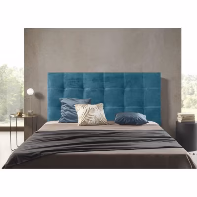 Tête de lit Iris en tissu turquoise 100