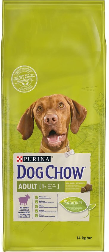 Dog Chow Adult Lamb – Nourriture sèche pour chiens – 14 kg