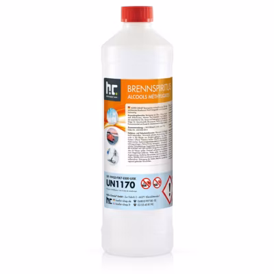 Alcool À Brûler 94 % 1 x 1 L, Haute Pureté Pour Nettoyage, Dégraissage Et Antigel Des Vitres Et Surfaces Domestiques