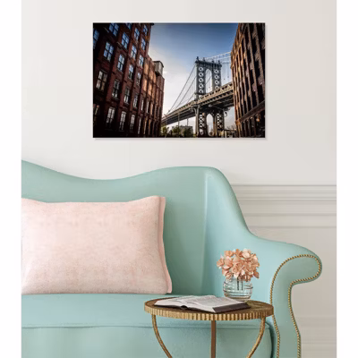 Tableau verre acrylique Ny Brooklyn 60 x 40 cm – Décoration murale photo pour la maison