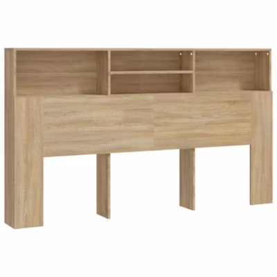 Armoire de tête de lit, Tête de lit avec Rangement chêne sonoma 180x19x103,5 cm
