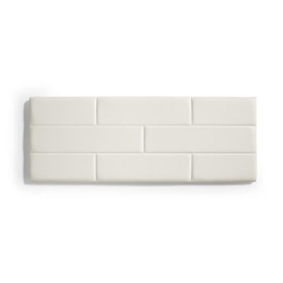 Tête de lit – ECCOX – 152 x 57 x 5 cm – Similicuir – Rembourrage en mousse – Blanc