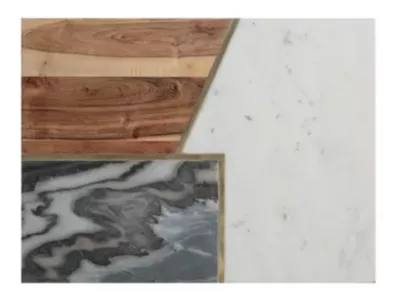 Planche en bois d&rsquo;acacia, marbre et pierre – Typhoon