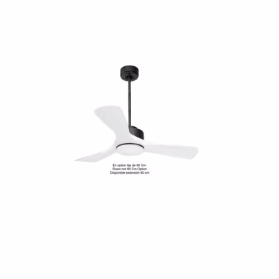 Modulo de KlassFan – Super destratificateur et ventilateur DC 106 cm Gris basalte pales bois blanc Lumière  dimmable 15 à 20 m²