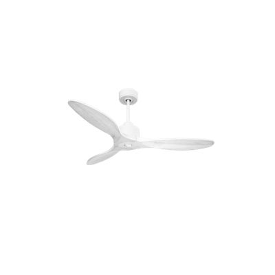 Modulo Slim  Ring – Super destratificateur et ventilateur DC 132 cm blanc  pales bois blanc  idéal 26 à 40 m²