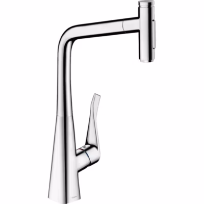 HANSGROHE Mitigeur de cuisine 320 avec douchette extractible 2 jets chromé Metris Select M71