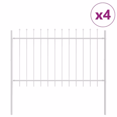Clôture de jardin 4 pcs Blanc 6,8 x 1,2 m vidaXL