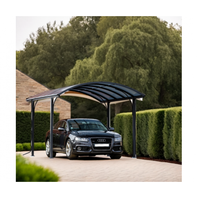 Carport voiture en aluminium 4,80 x 3,00 m  – 14,60 m2 HABRITA
