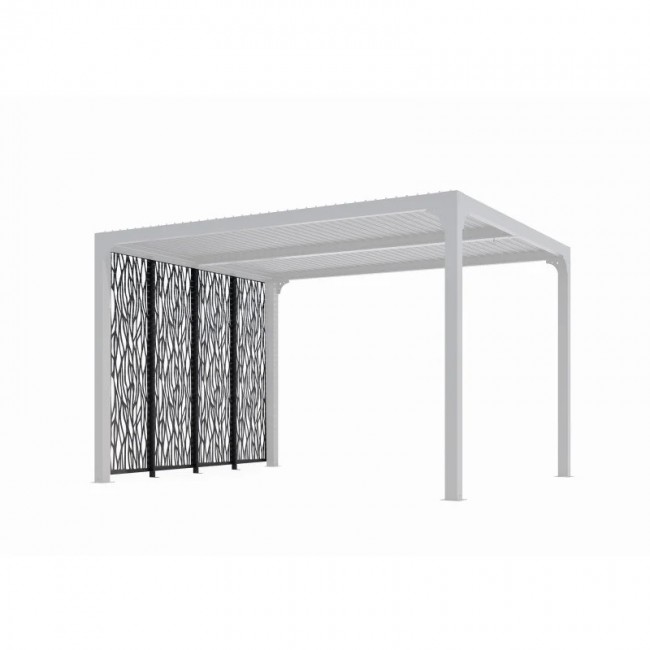 4 panneaux moucharabieh pour côté de 3 m – gris anthracite HABRITA
