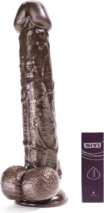 Erodit Giant Chocolate Dildo, 27 cm, pénis réaliste, Sextoys, sex toy pour homme et femme. Comprend un lubrifiant