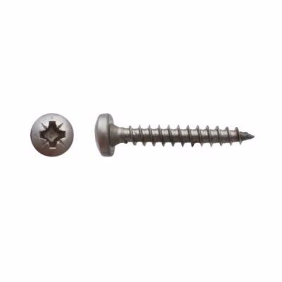 100 Vis Bois Tête Cylindrique Pozidriv 5 x 40 mm – Inox A2 – D-Work