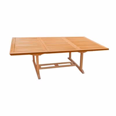 Table de jardin rectangulaire extensible 180-240 cm teck – ANCOLIE