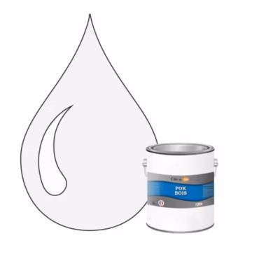 Peinture extérieure bois – Résistante aux intempéries POK BOIS – 1L – RAL 9003 – Blanc de Sécurité – Clic & Pok