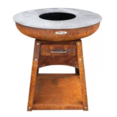 Barbecue brasero en acier Zelos Hauteur 80 cm Diamètre 82 cm