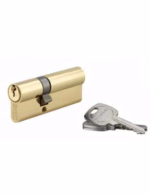 Cylindre de serrure double entrée STD UNIKEY (achetez-en plusieurs, ouvrez avec la même clé), 30x50mm, 3 clés, laiton – THIRARD