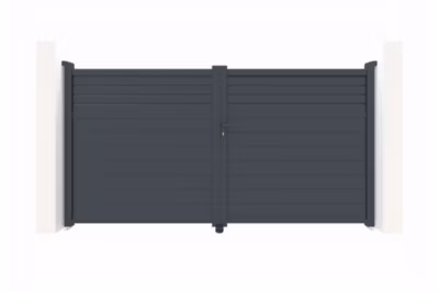 Portail battant 3m CARPATIA H.180cm aluminium gris