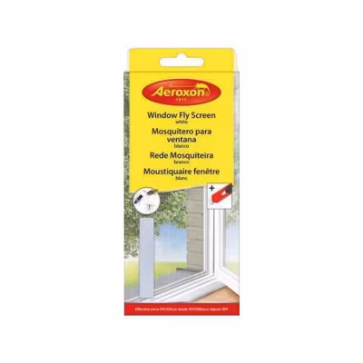 Moustiquaire de fenêtre – AEROXON – 130 x 150 cm – Blanche – Résistante aux UV – Lavable