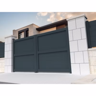 Portail battant plein NAFASI 4000x1606mm (Gris anthracite)
