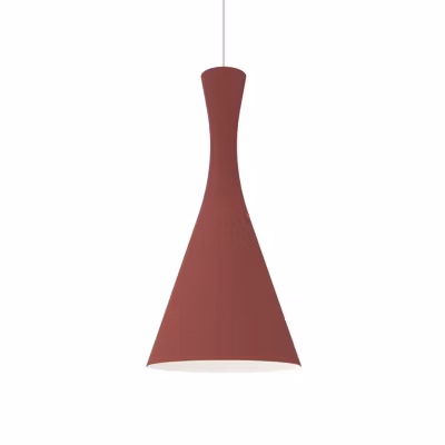 LUMICOM – JAQUELINE Suspension, 1x E27, max 42W, métal, rouge cowhide/rouge, D.30cm