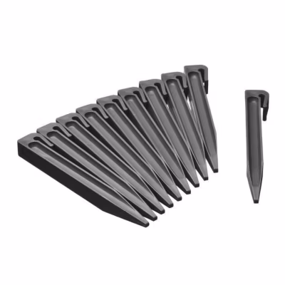 Piquets pour bordures de jardin – NATURE – Ancres en polypropylène gris – Lot de 10