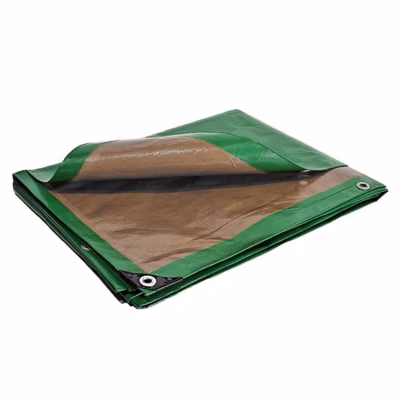 Bâche Jardin 2×3 m – TECPLAST – HQ250JD – Verte et Marron – Haute Performance – Bâche étanche – Résistance Anti-UV