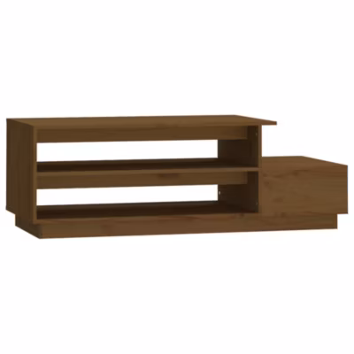 814417 vidaXL Table basse Marron miel 120x50x40,5 cm Bois massif de pin