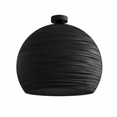 LUMICOM – FOCUS Plafonnier, 1X E27, max 42W, métal, noir mat, D.40cm