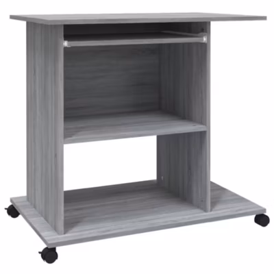 Bureau d&rsquo;ordinateur Sonoma gris 80x50x75 cm Bois d&rsquo;ingénierie vidaXL