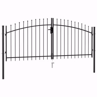 Portail de clôture Woerden à double porte avec pointes supérieures 299,5 x 174,5 cm vidaXL
