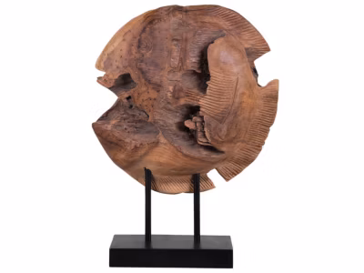 Accessoire Décoratif Poisson PLAICE FISH Teck Marron