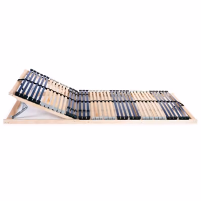2 pcs Lit simple, Lit adulte, Sommiers à lattes sans matelas avec 42 lattes 70×200 cm