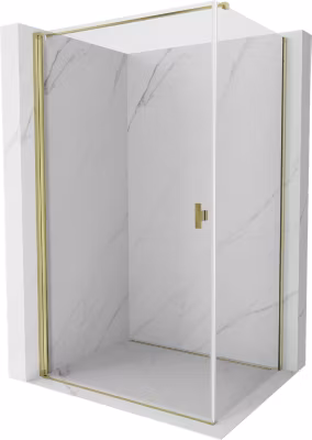 Mexen Mist-B cabine de douche pivotante 85 x 100 cm, transparent, or – 8A2T-085-100-50-00