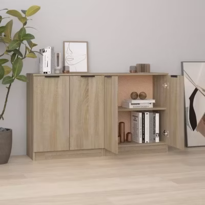 3115774 vidaXL Buffets 2 pcs Chêne Sonoma 60x30x70 cm Bois d&rsquo;ingénierie