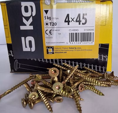 BOITE 5kg – 2015 VIS À TÊTE FRAISÉE 4 x 45, EMPREINTE TORX