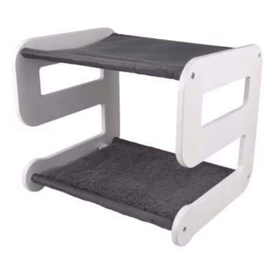 Lit hamac superposé 48 par 39,5 par 40 cm, pour chat.