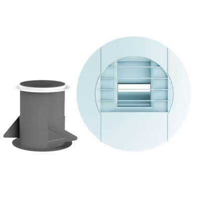 Bouche VMC hygroréglable salle de bain maison ALIZE HB + manch placo 80 mm – Alizé hygro HB02 10-40
