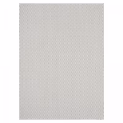 Tapis extérieur tissé kilim rectangle EXTUNI, crème