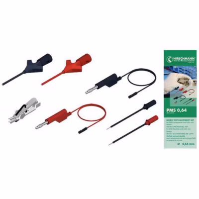 Hirschmann Test & Measurement PMS 0,64 – Set de cordons de mesure miniatures 1 m noir/rouge